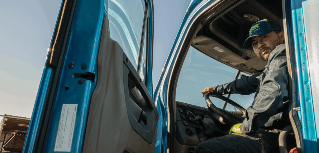 owner operator in the truck