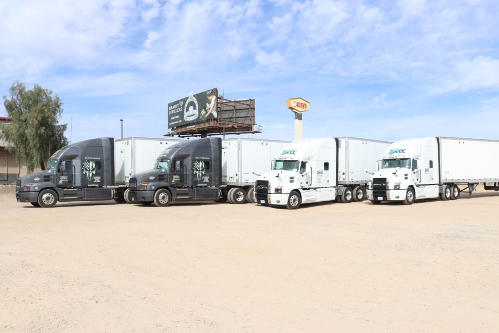 owner operator trucks lined up
